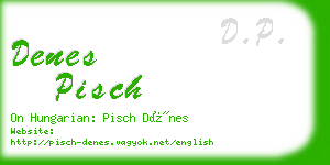 denes pisch business card